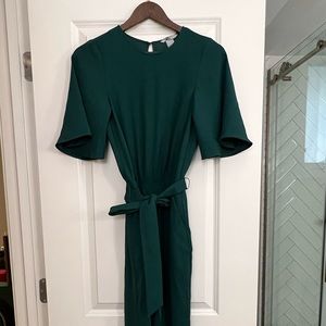 H&M Flutter Sleeve Jumpsuit Emerald Green